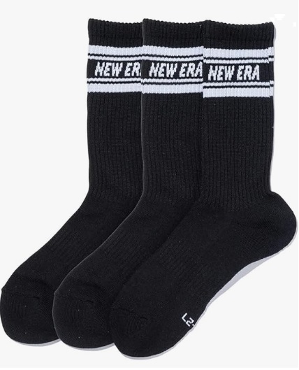 NEWERA】SOCKS CREW 3PAIRS LINE