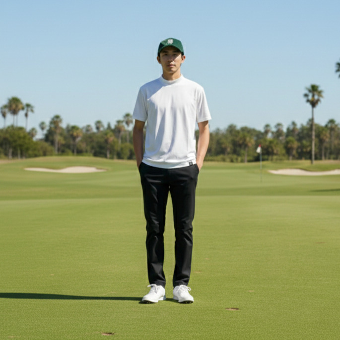 THESUNGOLF】PSSUNR2504/レギュラーモック/L/WH