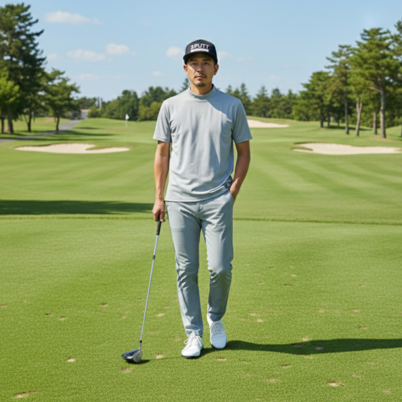 THESUNGOLF】PSSUNR2504/レギュラーモック/L/GY