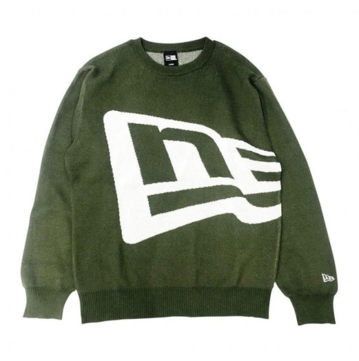 NEWERA】14326430GF KNIT SWEATER NE FLAG OLV/L/OLV