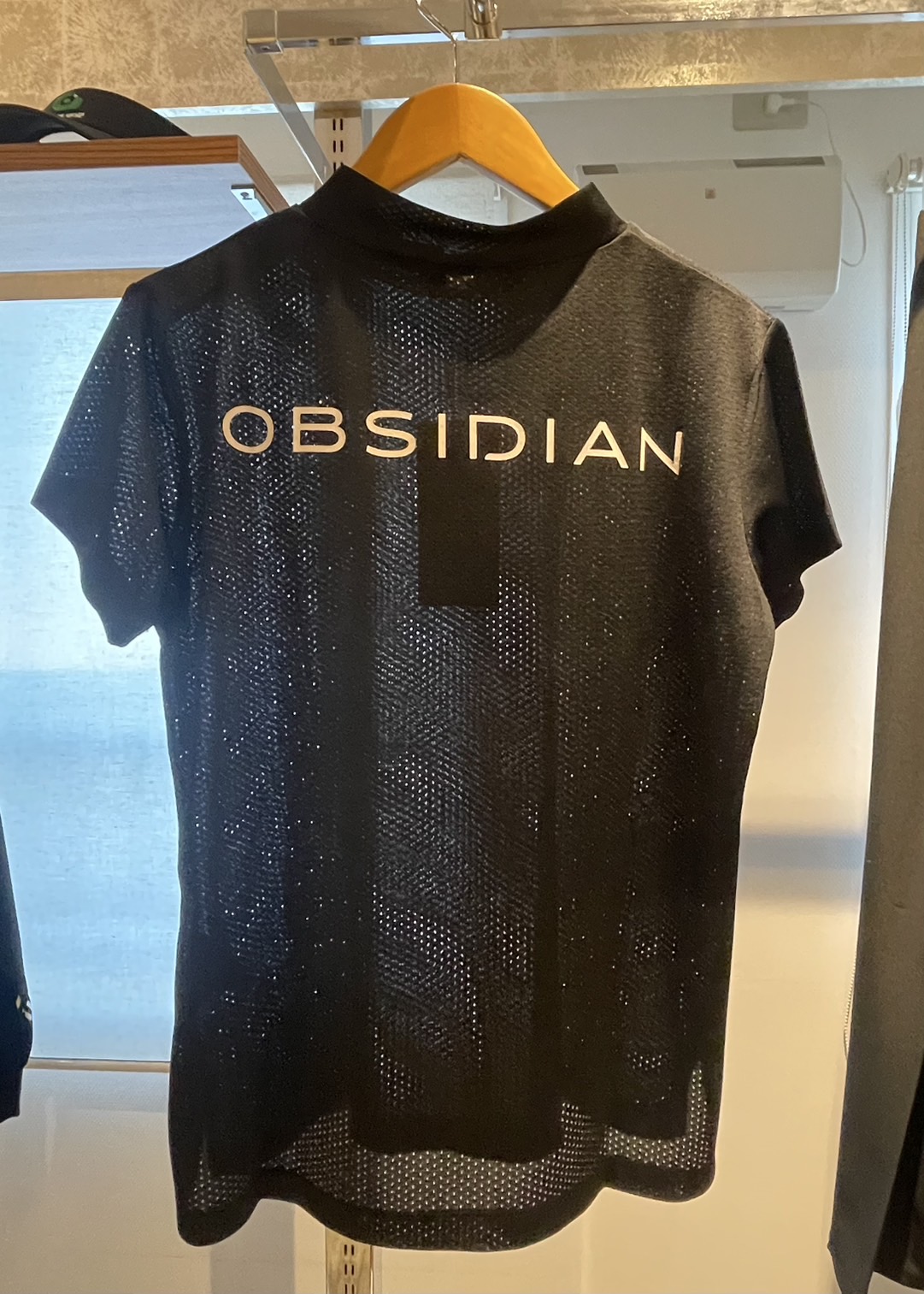 OBSIDIAN】ODW24ST010MOCKNECK SHORTSLEEVE/XS/BLACK