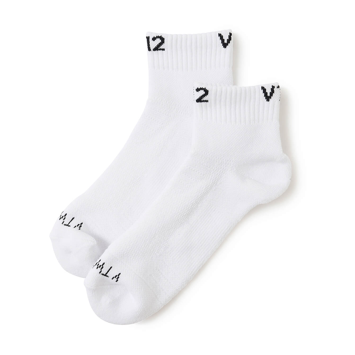V12】V122610-AC02/REVERSE LOGO SOCKS/FREE/WH