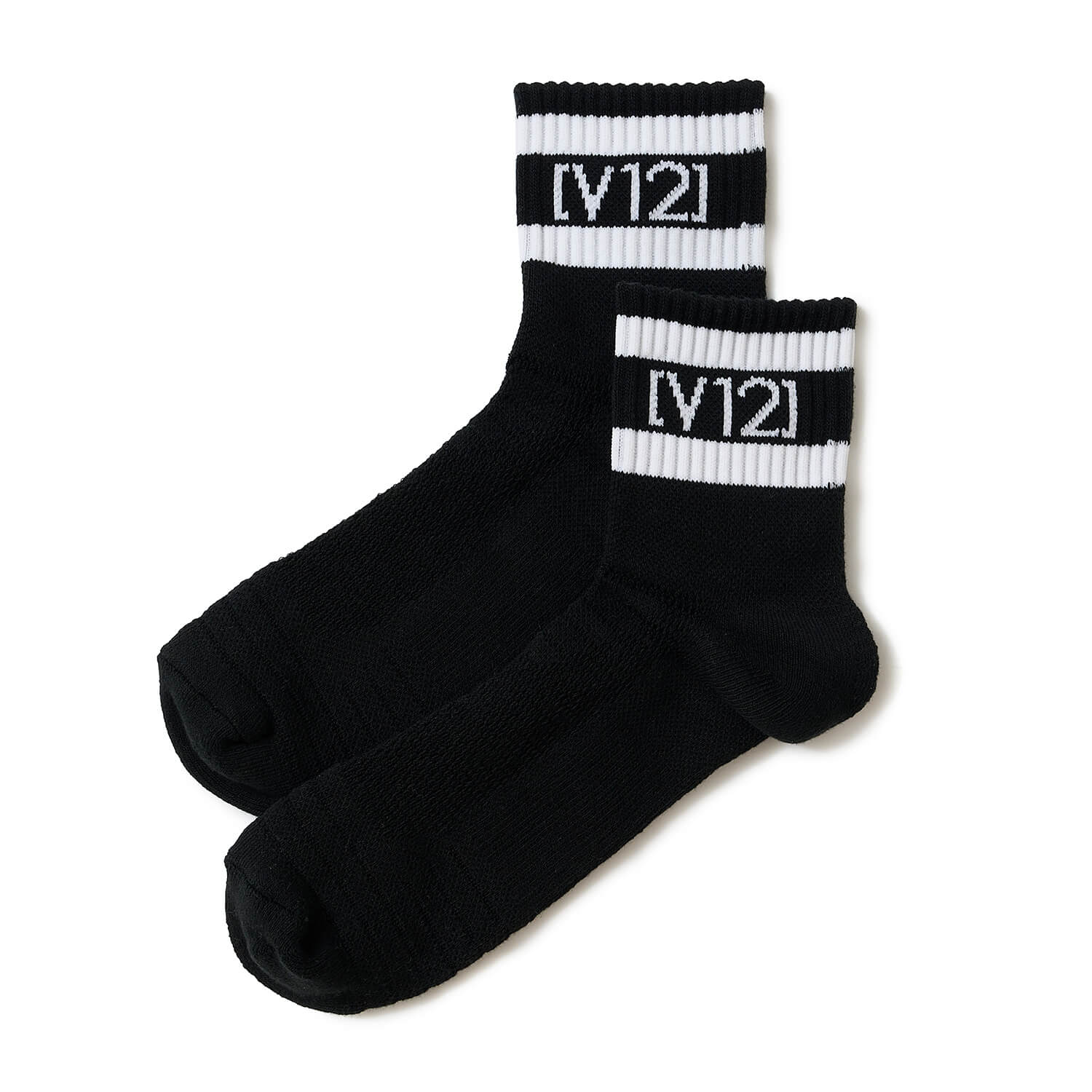 V12】V122610-AC08/VT LINE MID SOCKS/FREE/BK