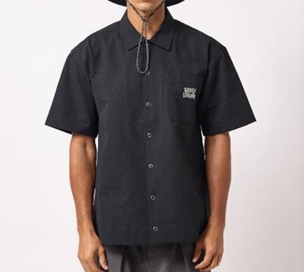 BOGEY LOUNGE】6A199-68BGサッカーシャツ/L/BK