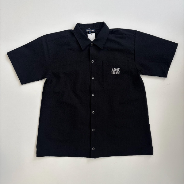 BOGEY LOUNGE】6A199-68BGサッカーシャツ/L/BK