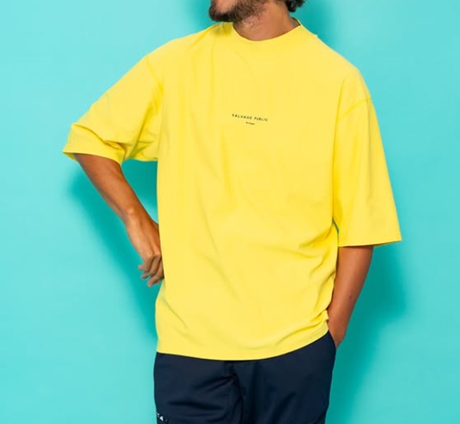 SALVAGE PUBLIC】SVKS6023/SURF Mockneck SS/Yellow/M