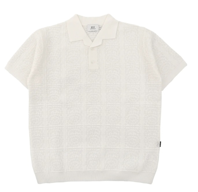 O.T.F】1351-10002/SS CROCHET KNIT PORO/WH/L