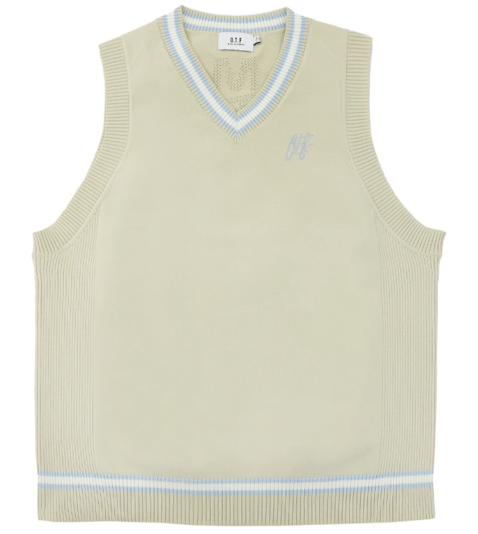 O.T.F】1351-13031/V-NECK KNIT VEST/BEI/XL