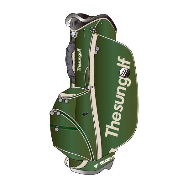 先行予約●THESUNGOLF】GeoGalaxy別注キャディバッグ/8.5インチ/ダークグリーン