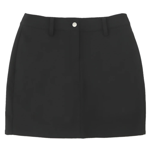 O.T.F】2151-25022/WOMEN BASIC SKIRT/BK/M