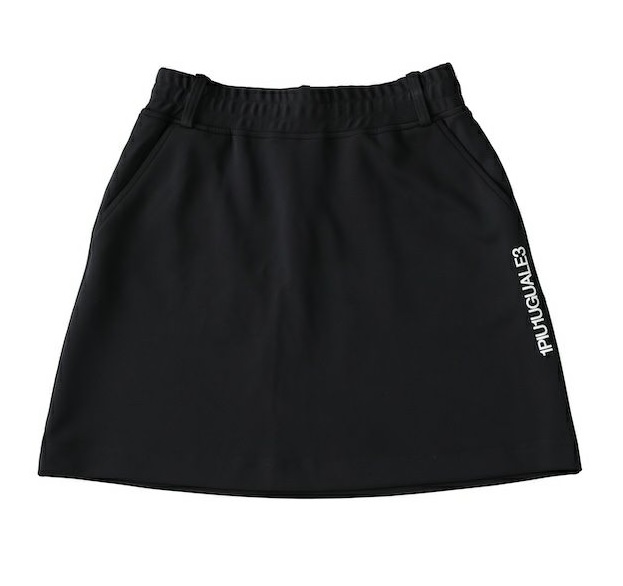 1PIU1UGUALE3】GSP105-GPU001/JERSEY SKIRT/M/BK