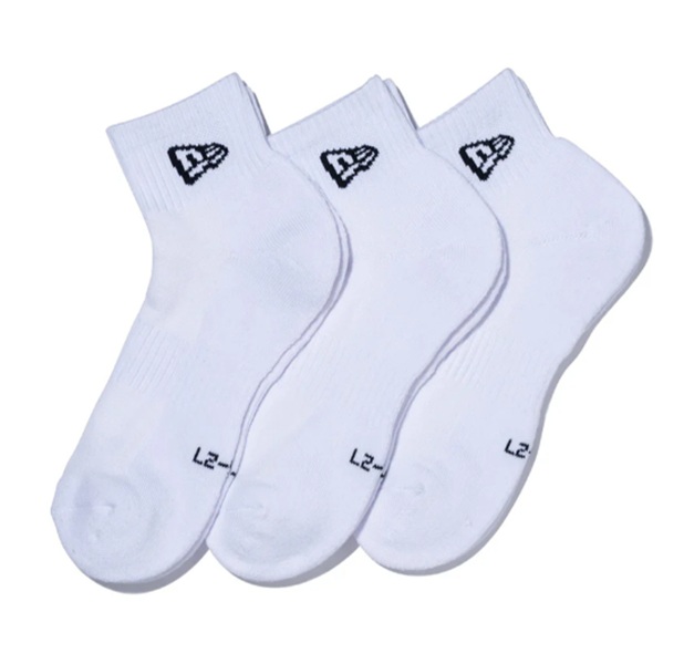 NEWERA】14518186/SOCKS ANKLE 3PAIRS WH/2527