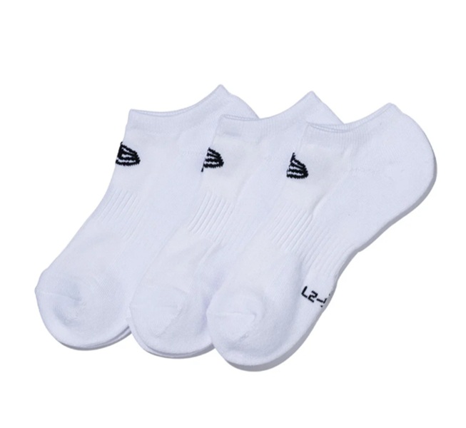 NEWERA】14518166/SOCKS SHORT 3PAIRS WHI/25-27