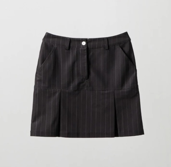 BANDEL】BGS-W6SSTSK-2-BK/Wピンストライププリーツスカート/BK/S