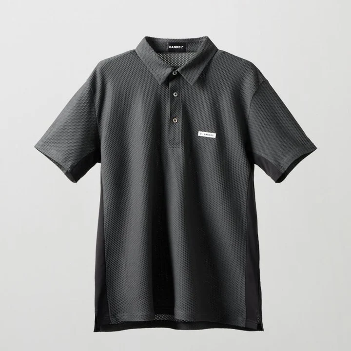 BANDEL】BGS-6SSWPL-5-GR/ドライワッフルポロ/チャコール/XL