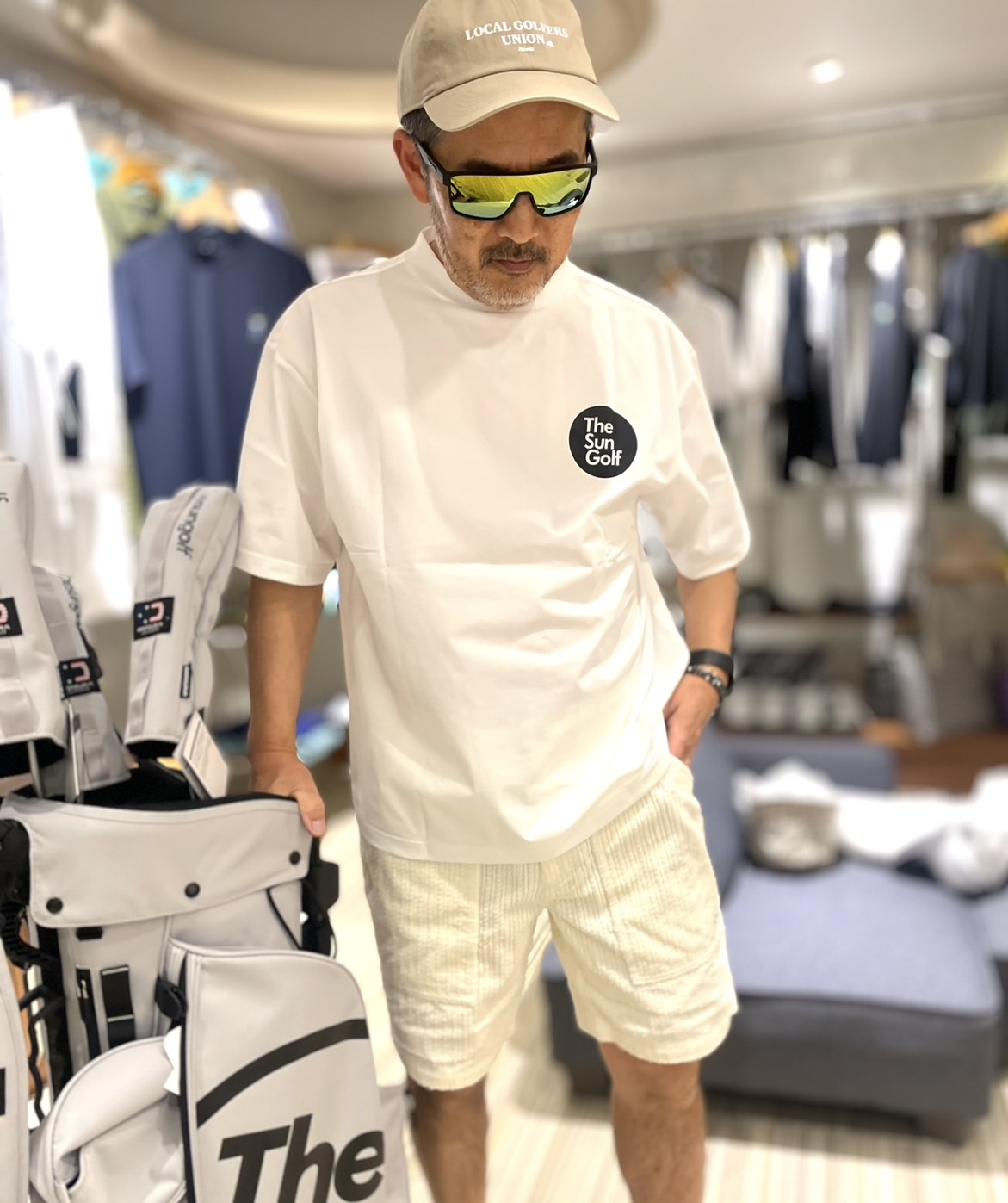 THESUNGOLF】25OPE9/OP SHORTS ロープコーデュロイ/L/WH