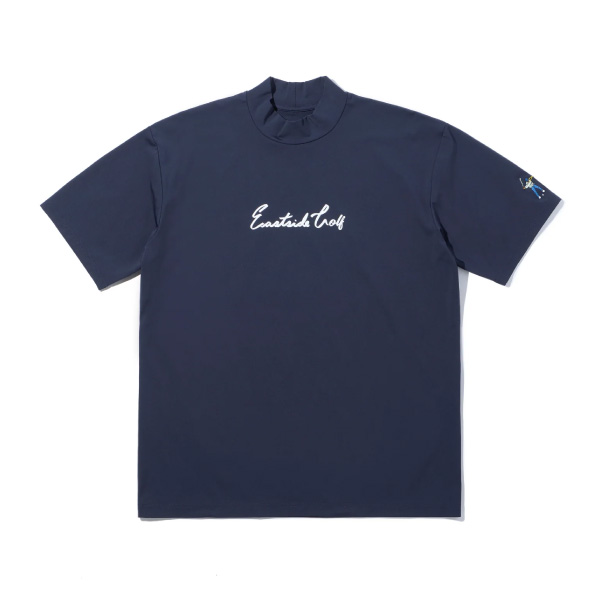 EastsideGolf】 9601-9004G/SCRIPT MOCK NECK/L/BK