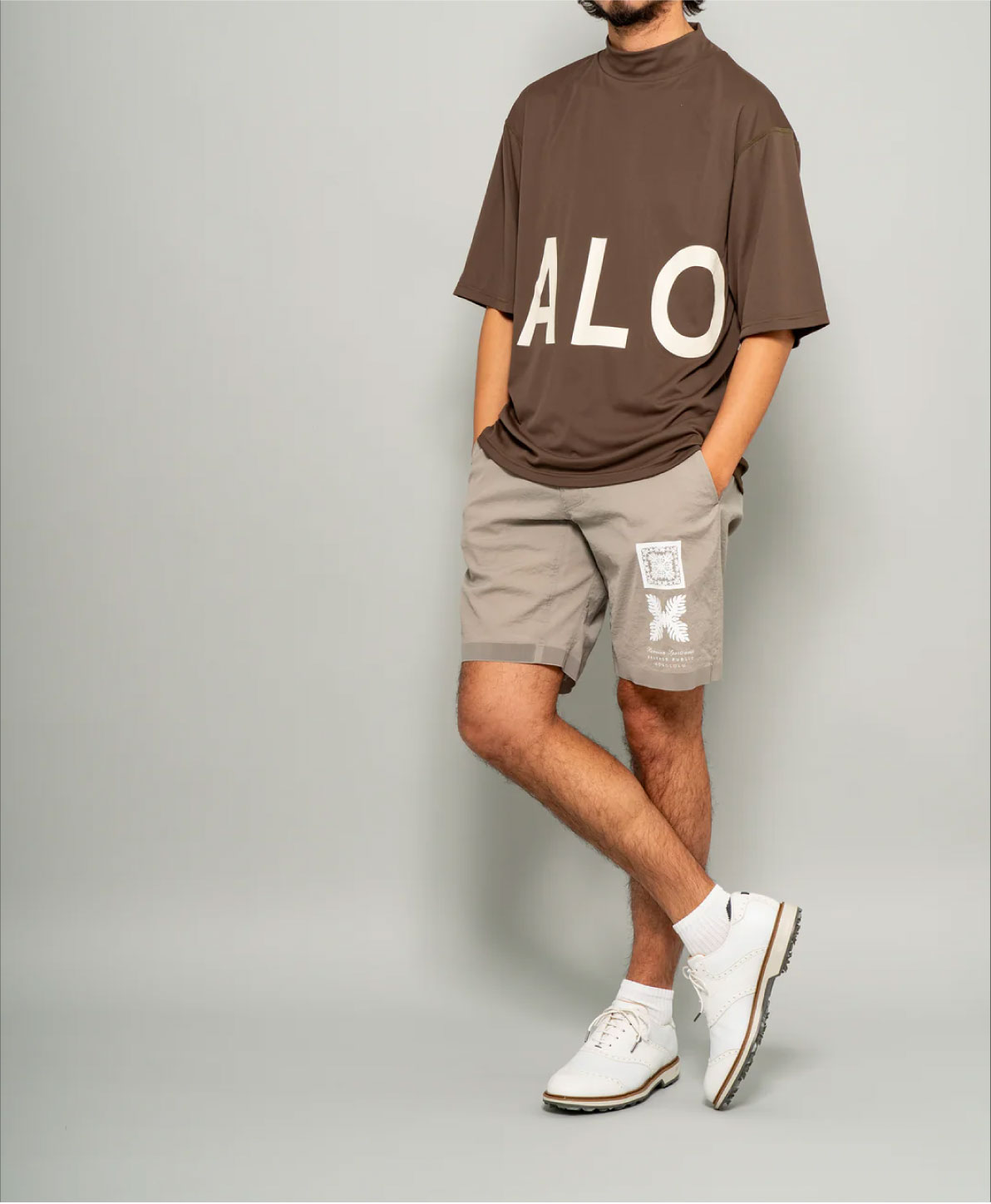 SALVAGE PUBLIC】SVKA5004/Herbert Paper Nylon Shorts/GY/S