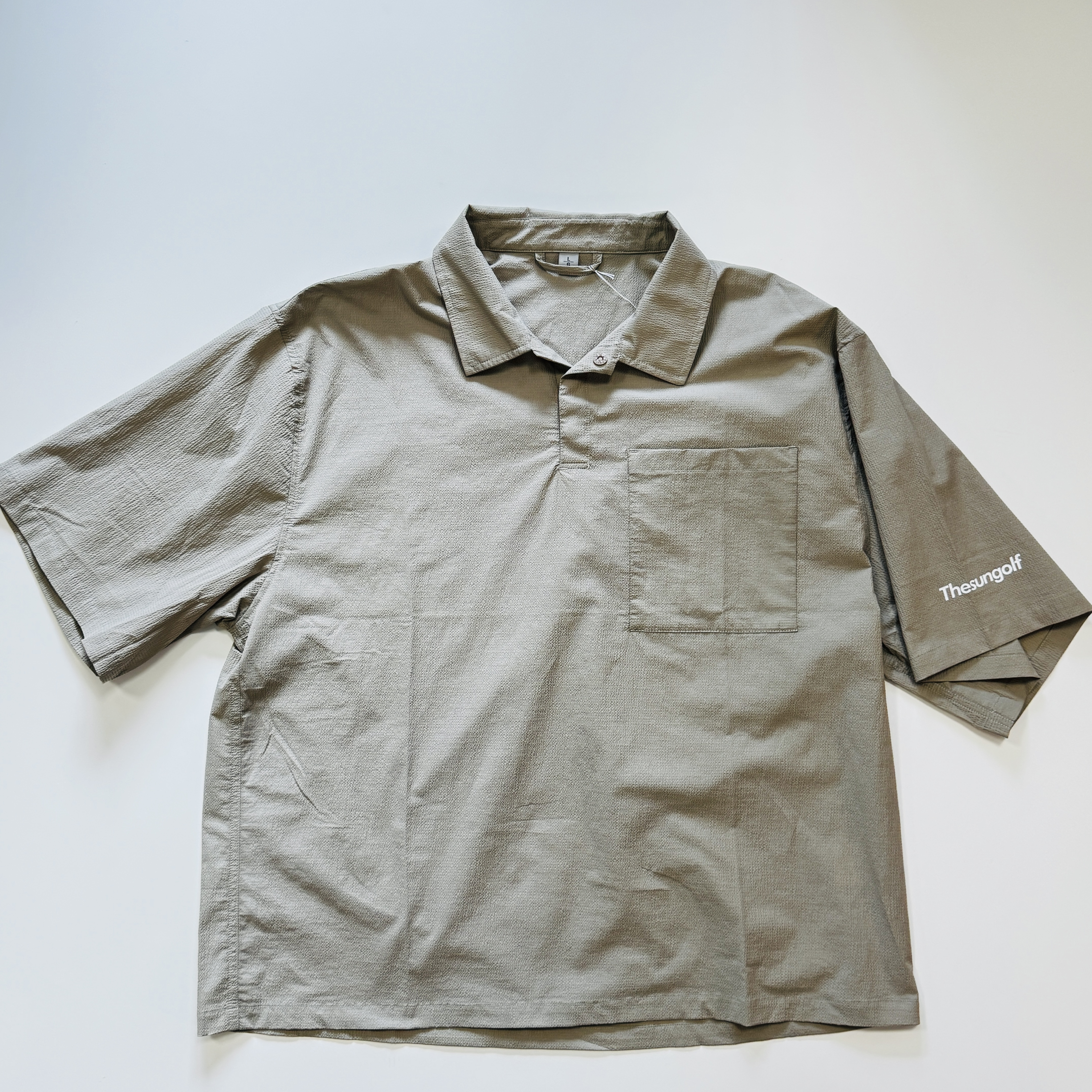 THESUNGOLF】SG-25PL04/Long sleeve T (襟付き）/S/BEI