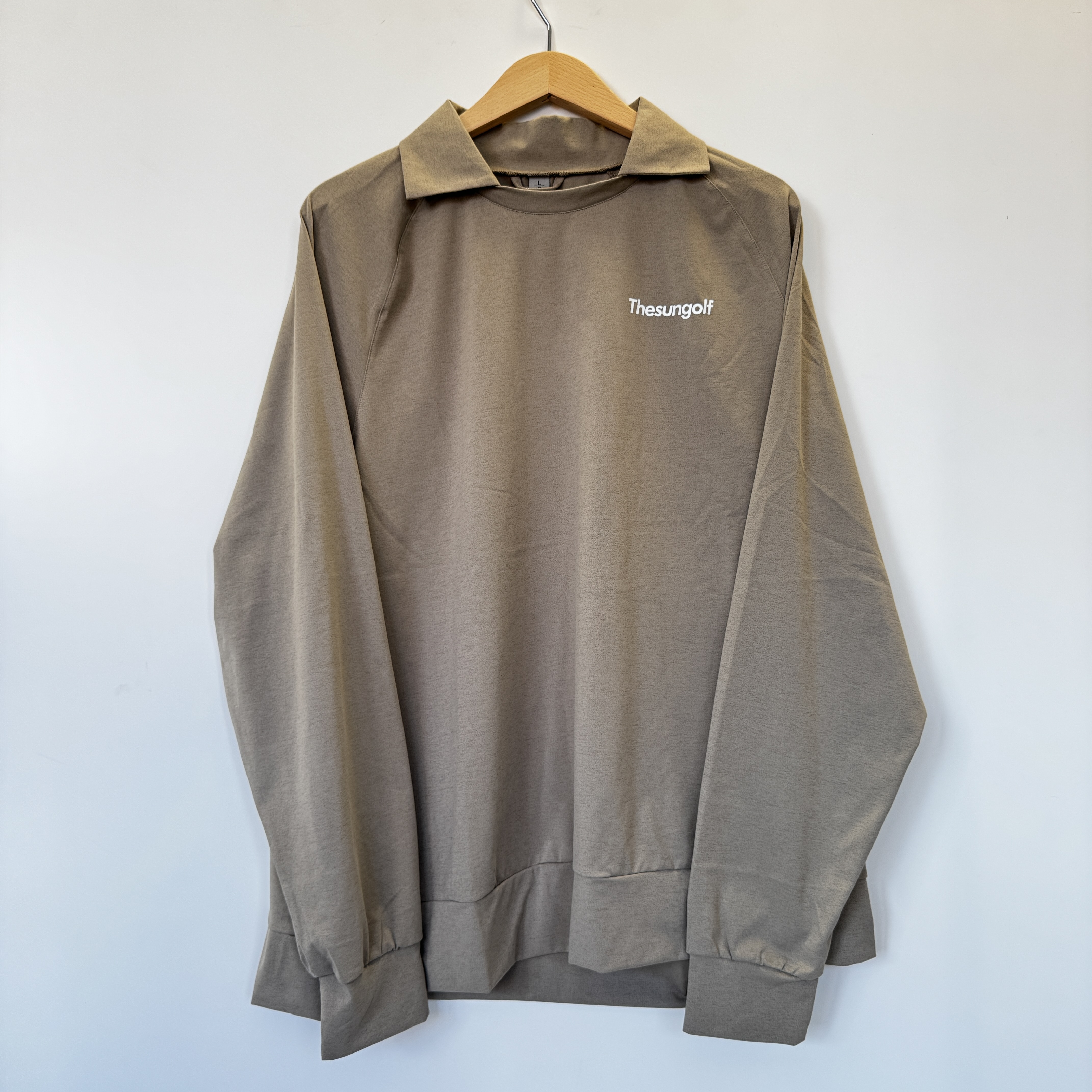 THESUNGOLF】SG-25PL05/Stretch pull-over shirts/S/BEI