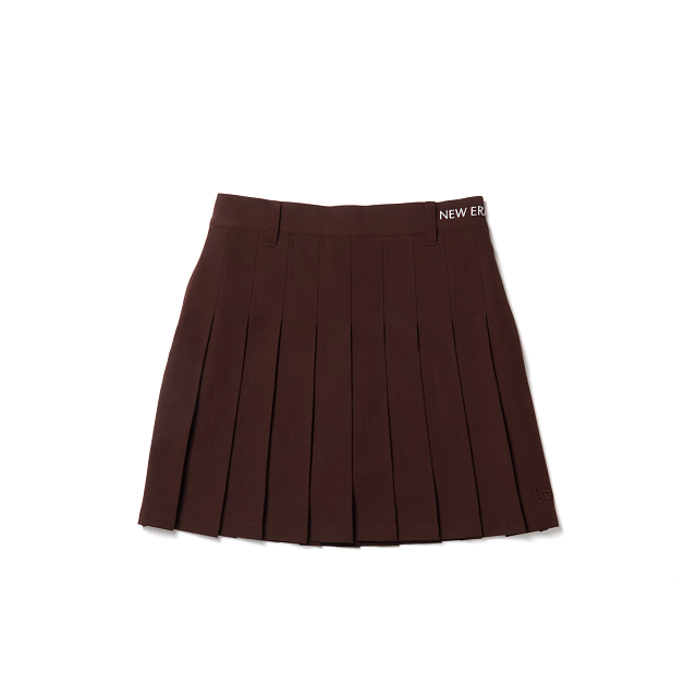 NEWERA】15129396/GFW PLEATS SKT WAIST LOGO BWOO/BROWN/L