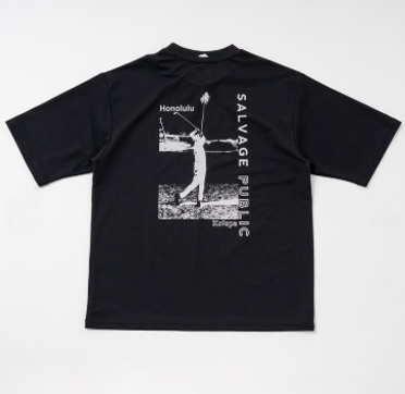 SALVAGE PUBLIC】SVKA5011/Malama Pique Crewneck S/S  /BK/M