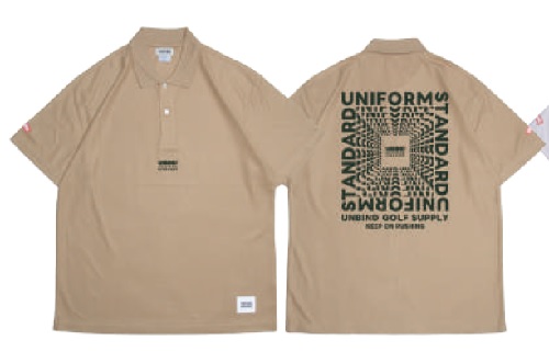 UNBIND】UN2238-05/DEPTH LOGO POLO/XL/SAND