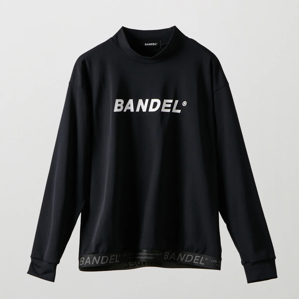 BANDEL】BGS-6AHTMC-3-BK/ヘムテープL/Sモックネック/BK/M