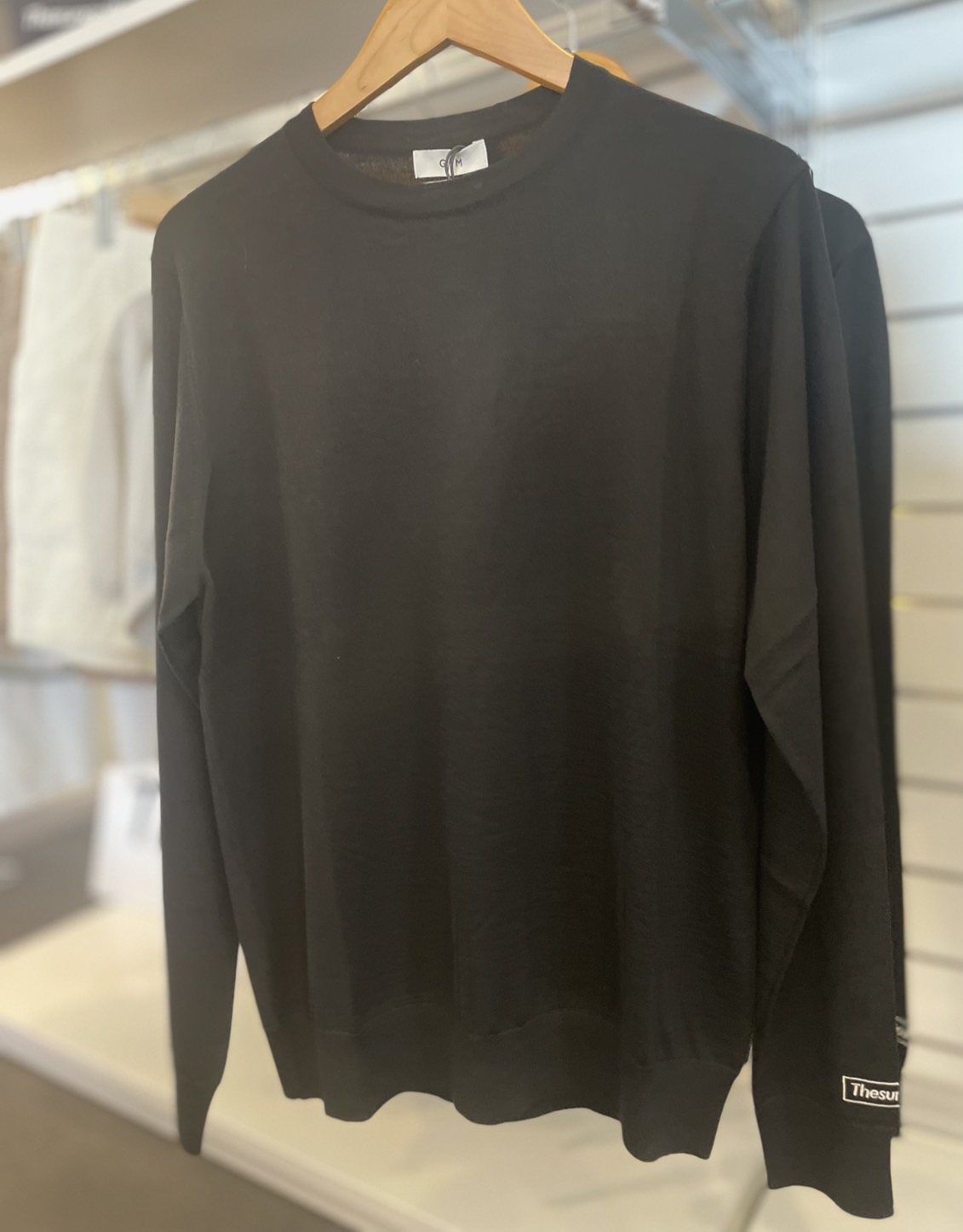 THESUNGOLF】25504549/ハイゲージクルーネックセーター/XL/BK