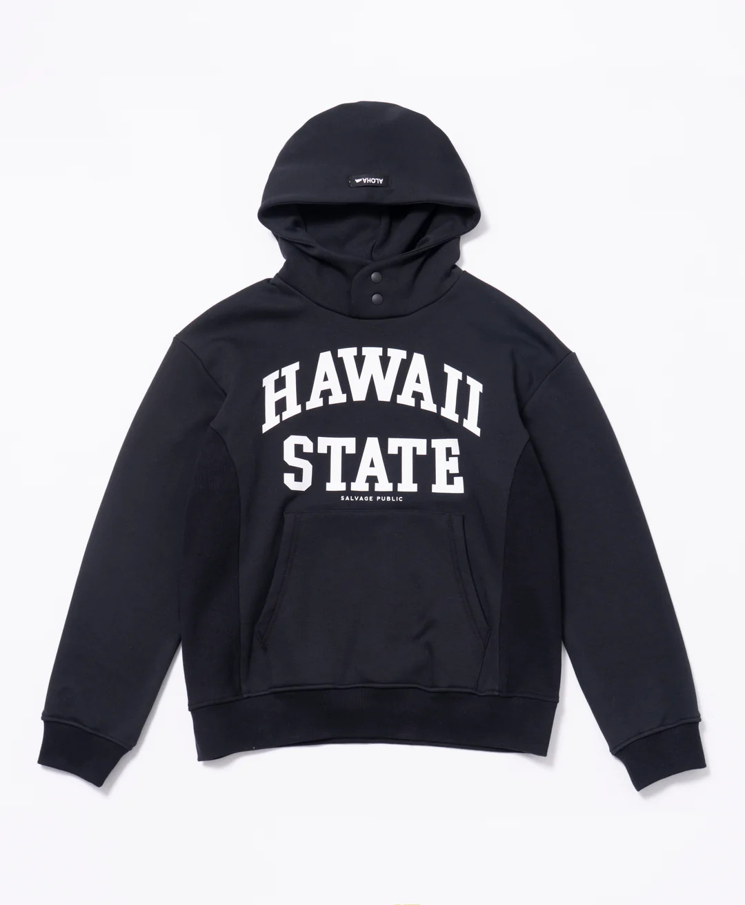 SALVAGE PUBLIC】SVKA6013/Mahana Standneck Hoodie/BLACK/L