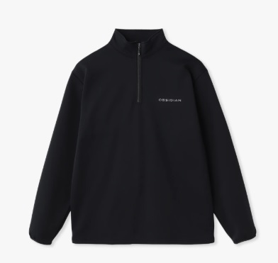 OBSIDIAN】ODM25AT007/CORDURA URA FLEECE HALF ZIP/M/BK