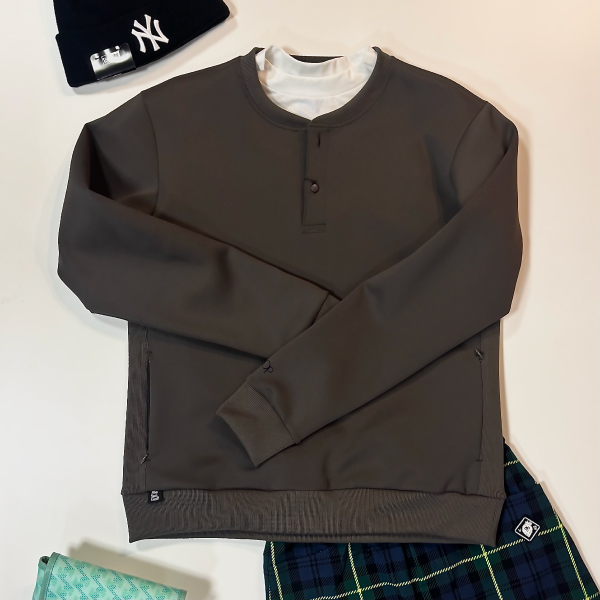 THESUNGOLF】PSTSGAW003/ダンボールプルオーバー/GY/XL