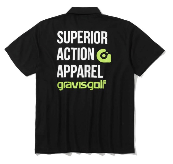 HORNGARMENT】GRAVIS/GGM-5A-AP02S/S POLO/BK/L