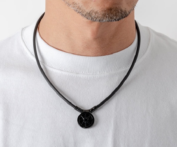 BANDEL】HLCNE2AB52/Healthcare Necklace Earth 2.0/All Black 52cm