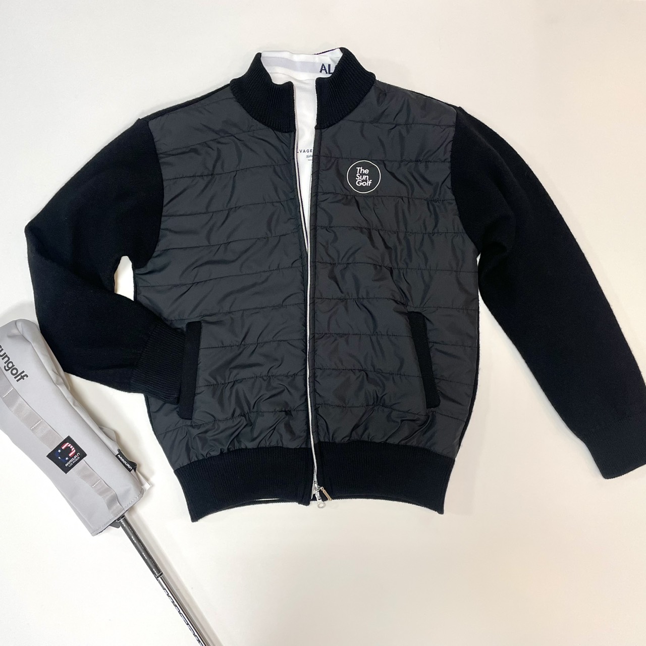 THESUNGOLF】25504250ニットフルZIPジャケット/BK/M