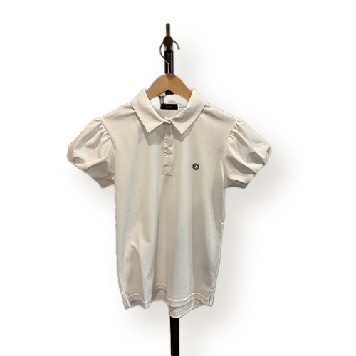 OBSIDIAN】ODW22SS003BALLOON SLEEVE POLO/XS/WHITE