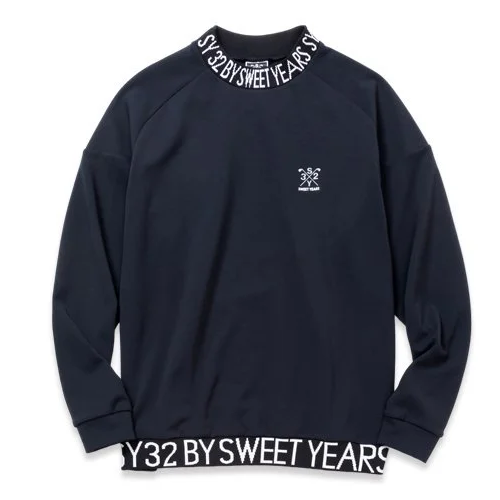 SY32】SYG-24A024STRETCH SYG LOGO MOCK/L/BK