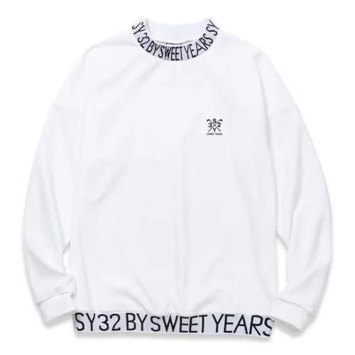 SY32】SYG-24A024STRETCH SYG LOGO MOCK/L/WH