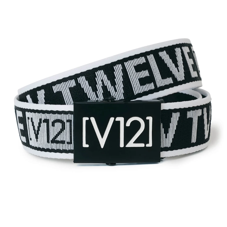 V12】V122410-BL02/JACQUARD TITLE BELT/FREE/BK