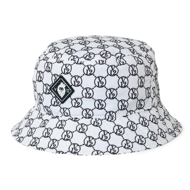 V12】V122410-CP10/MONOGRAM BUCKET/FREE/WH