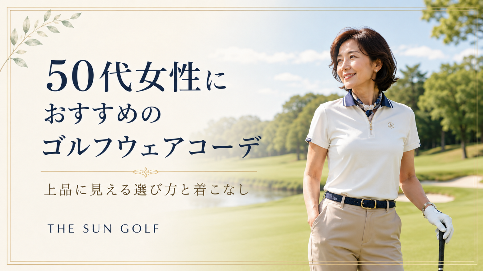 50代女性のゴルフウェアコーデのアイキャッチ画像