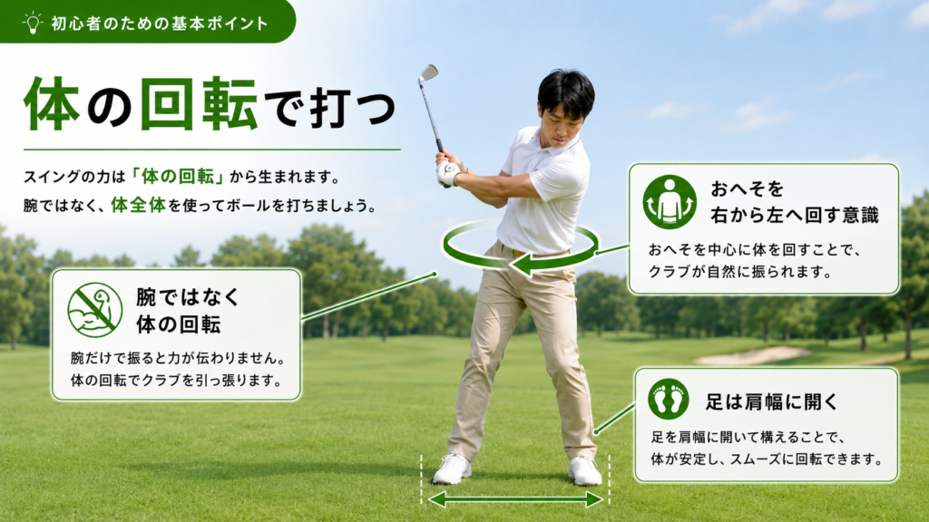 スリークォーターショットの練習方法を表した画像